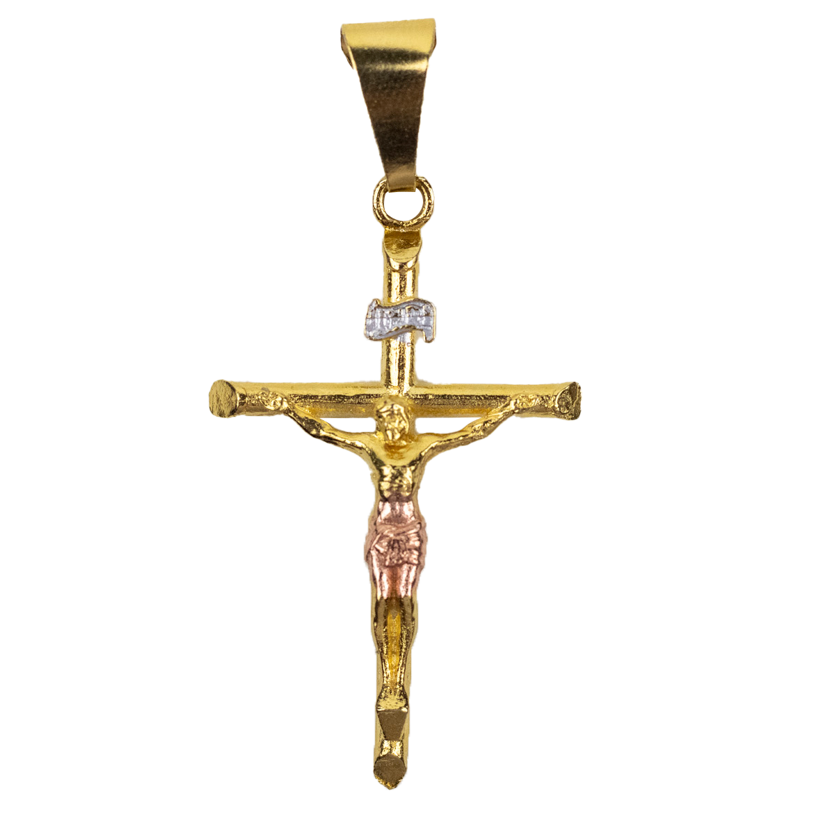 Dije Clásico Cruz Oro Laminado