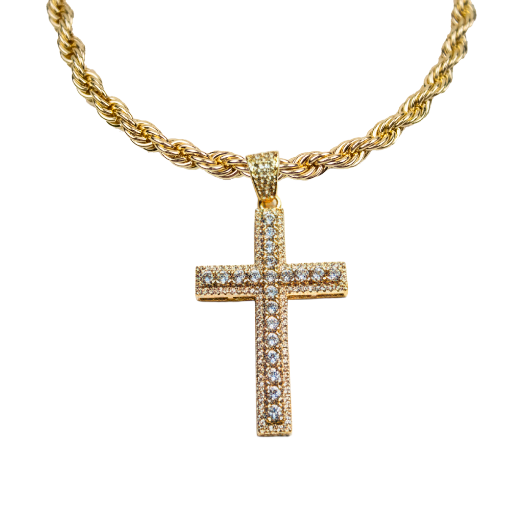 Kit Cruz Luxury Circonia Dije con Cadena