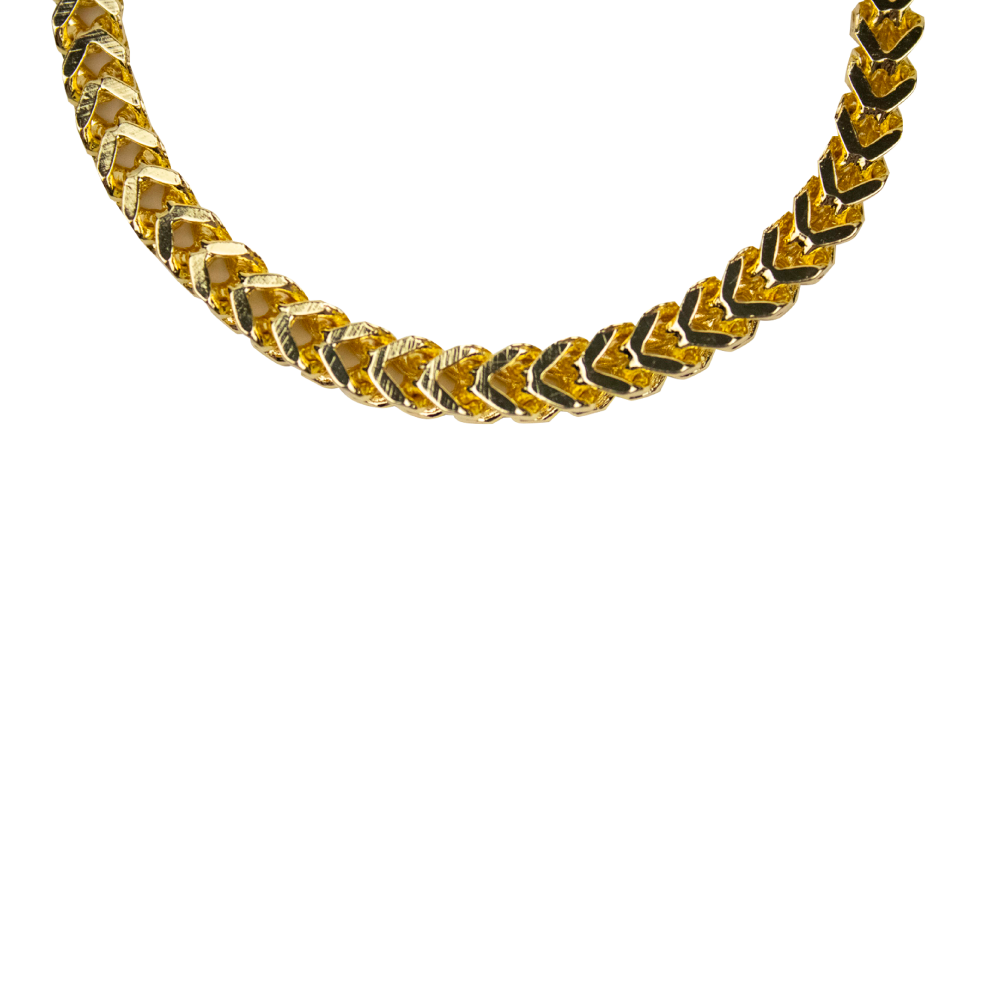 Laminated Gold Snake Cut Chain Joyería Mendiola