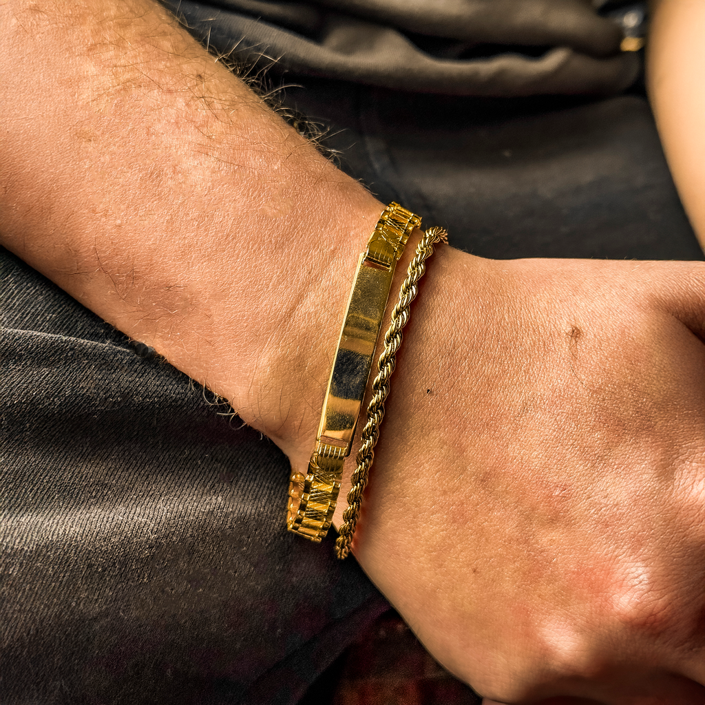 Rolex Laminated Gold Personalized Bangle