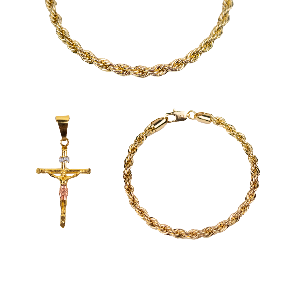 Kit 16. Laminated Gold Twist with Christ Pendant