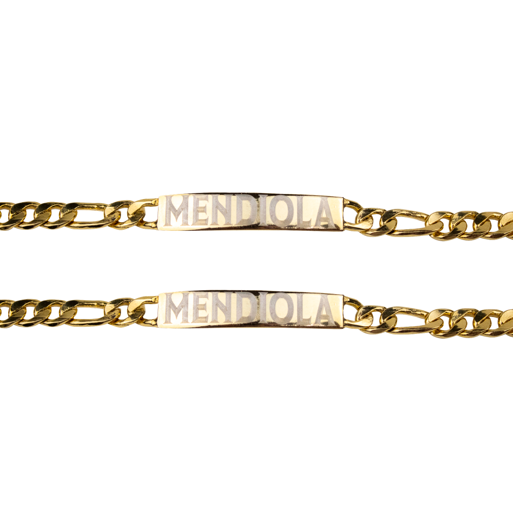 Kit 28. Pack 2 Pieces Personalized Gold Laminated Slave