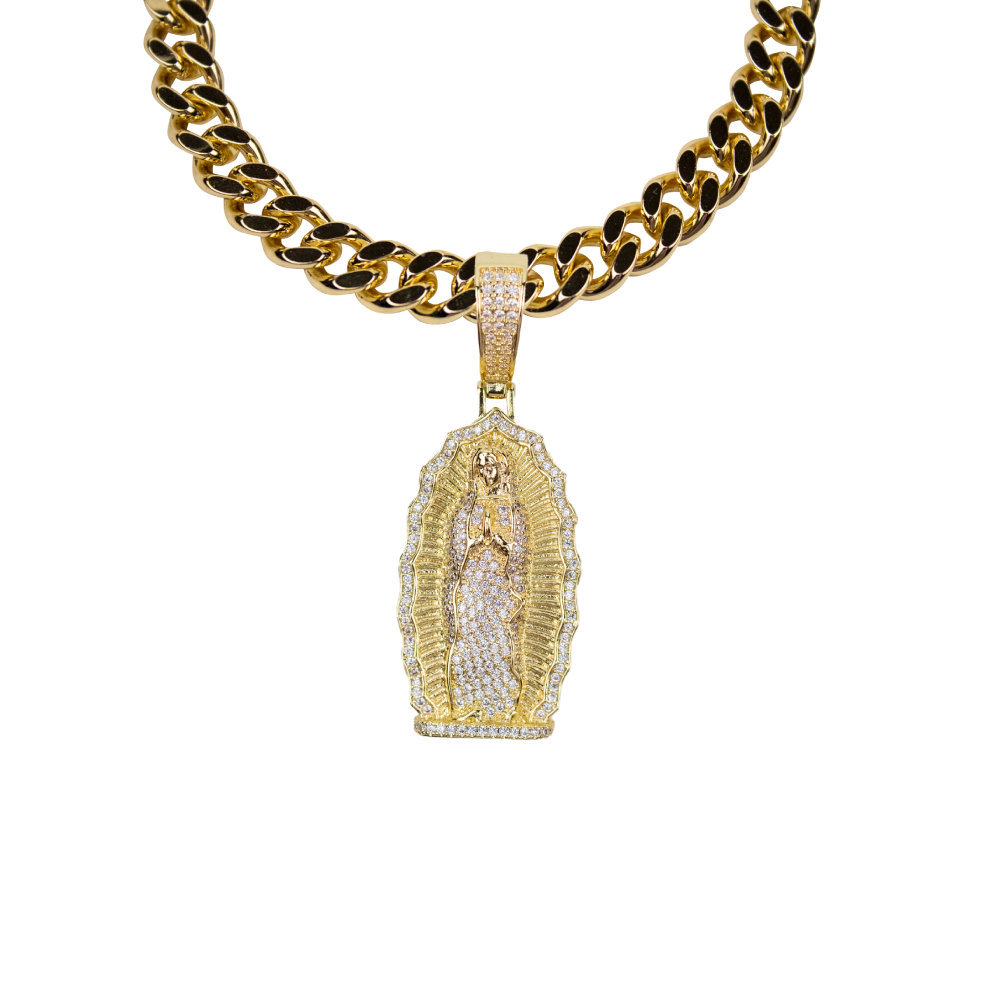 Kit.7 Virgin of Guadalupe Cuban Chain